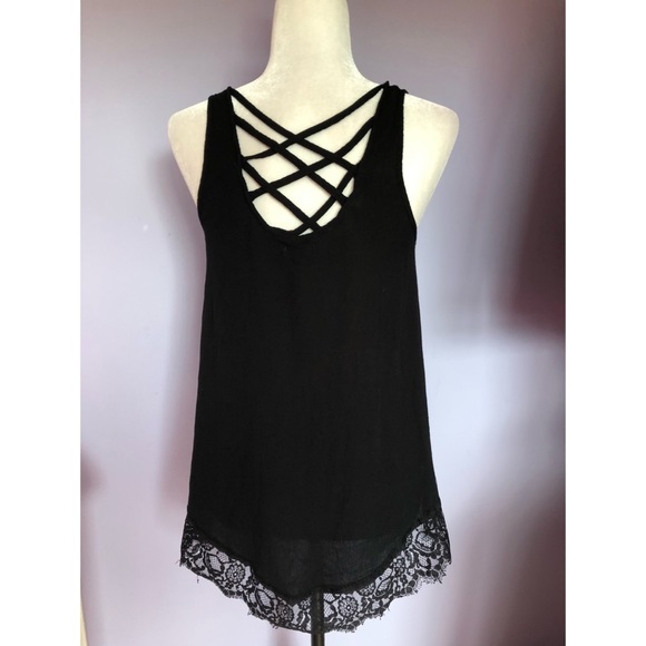 Kirra button up black sleeveless blouse - Picture 5 of 5